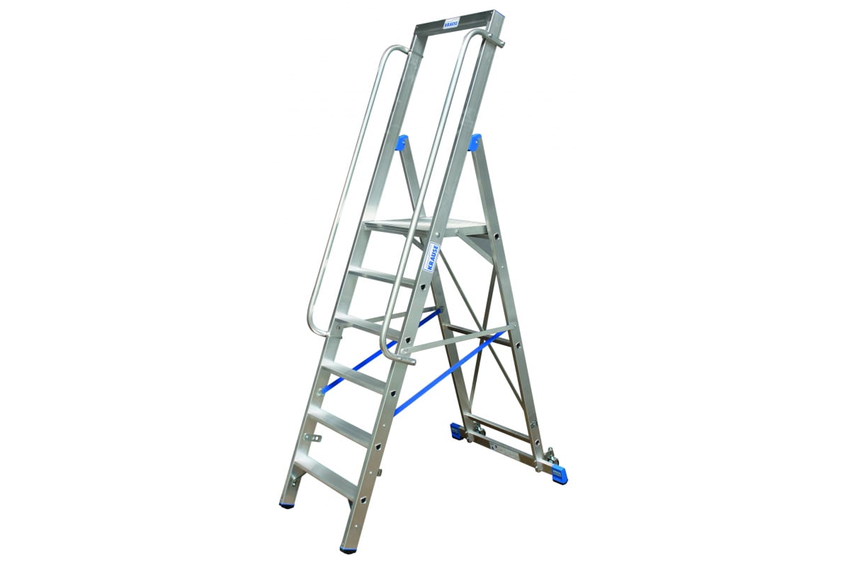 Стремянка Krause Stabilo 6 ступеней с большой площадкой