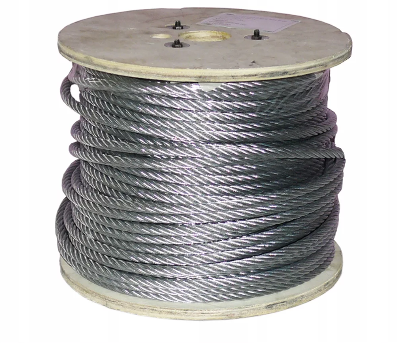 Канат стальной ГОСТ 7668-80 16,5 мм 6х36 светлый