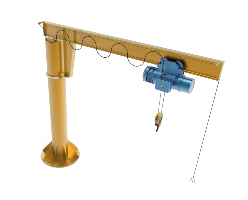 Кран консольно-поворотный г/п 2 т 360° (Rmin=0,5м, Rmax=4м, H=2,5м) с ручным повор.консоли, без тали