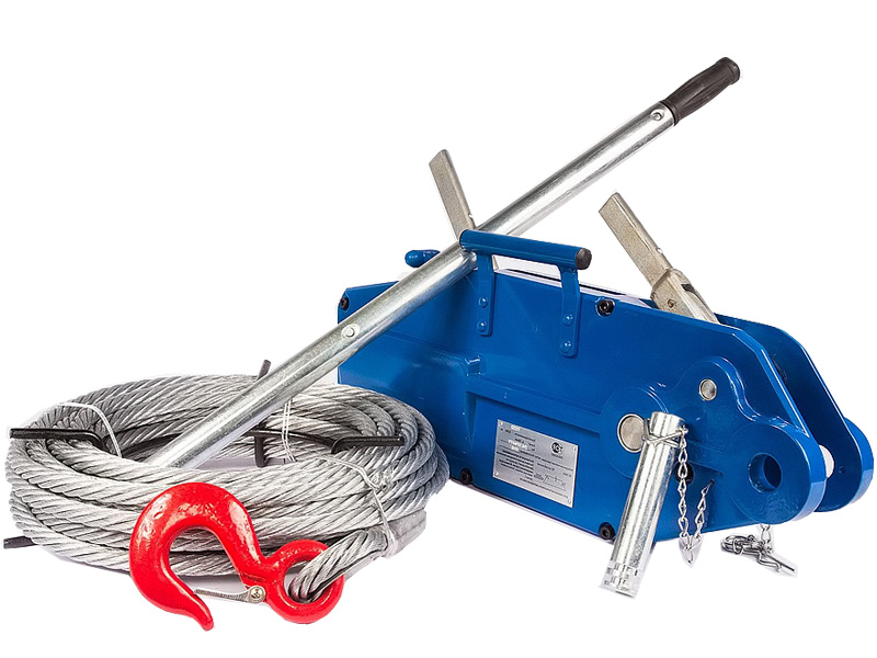 Лебедка рычажная тросовая TOR МТМ 3200, 3,2 т, L=20м (стальной корпус) 